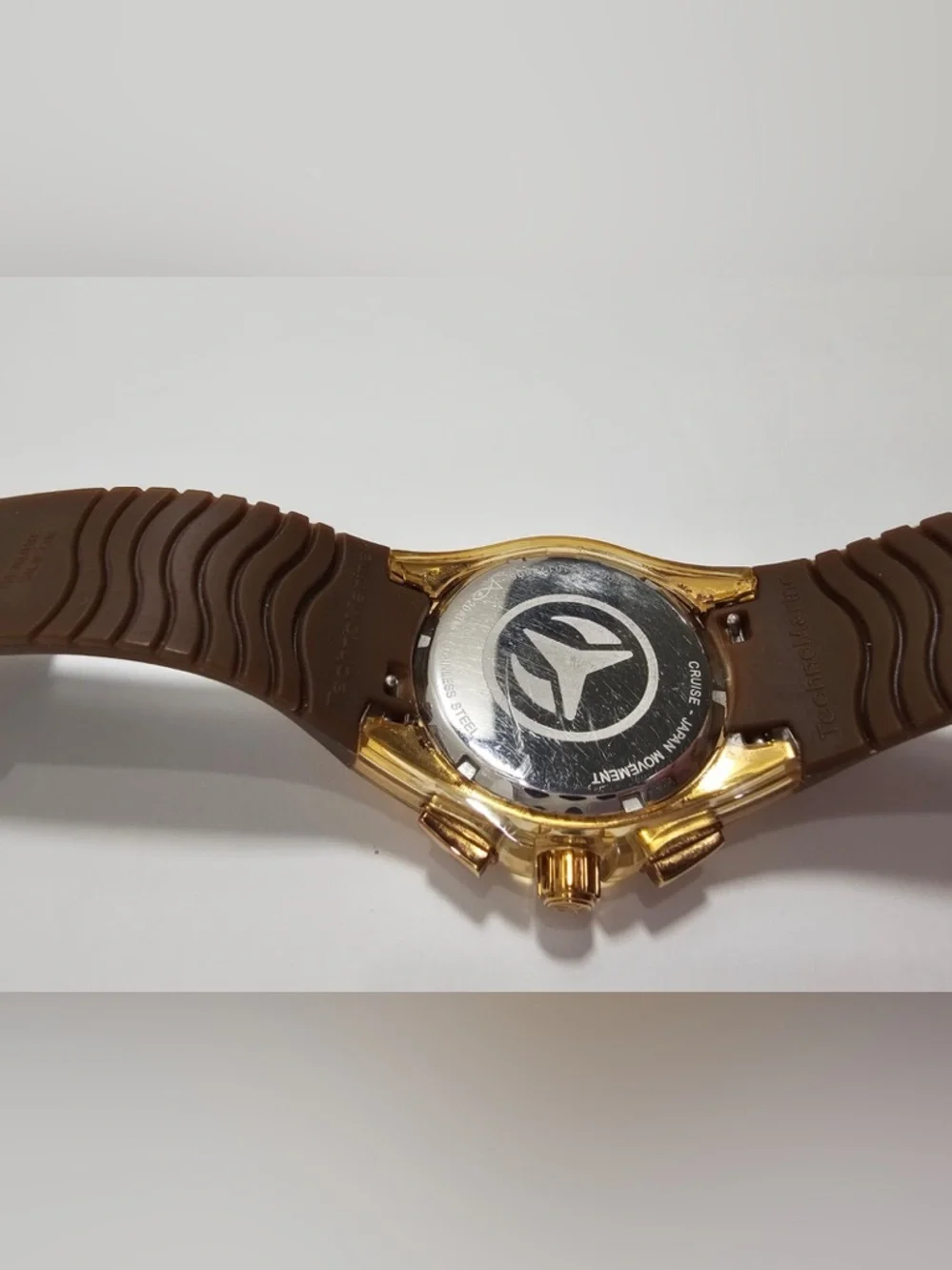 TechnoMarine Cruise Original Star Gold Tone Chrono Watch Set With Extra Strap